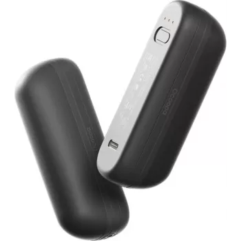 Scaldamanos ricaricabile Ocoopa UT2s Mini — 2600 mAh scaldatasche portatile, alluminio, nero