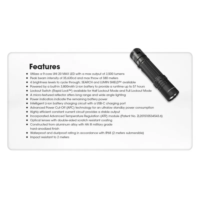 Nitecore EDC31 torcia, 3500 lm