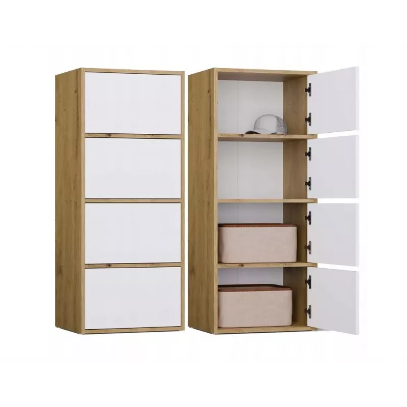 Comodino ALMA rovere artisan/bianco