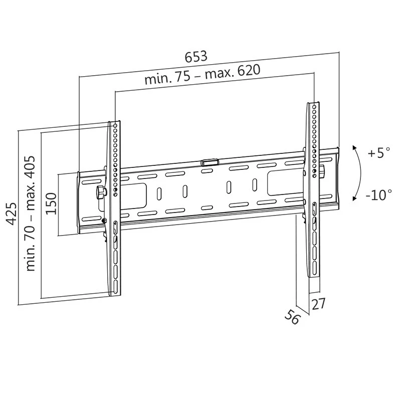 Supporto/stand per TV LogiLink BP0018 177,8 cm (70