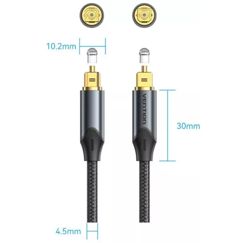 Vention cavo audio ottico, intrecciato, 5 m