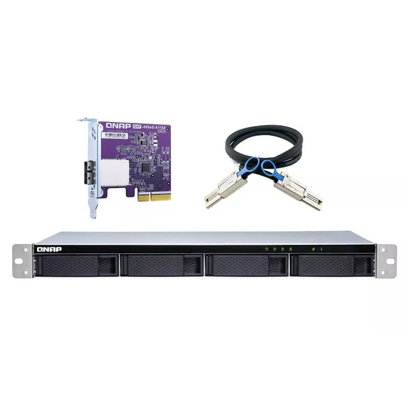 QNAP TL-R400S - array di dischi - 4 vani (SATA-600) - SATA 6Gb/s (esterno) - rack - installabile - 1U