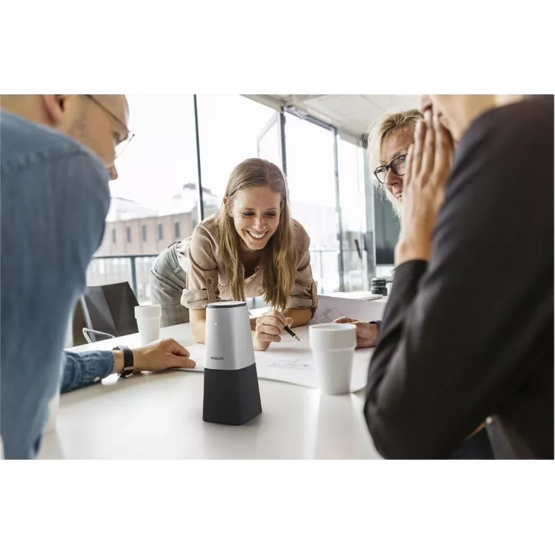 Philips PSE0540 Smart Meeting microfono per conferenze portatile, USB-C, nero/argento