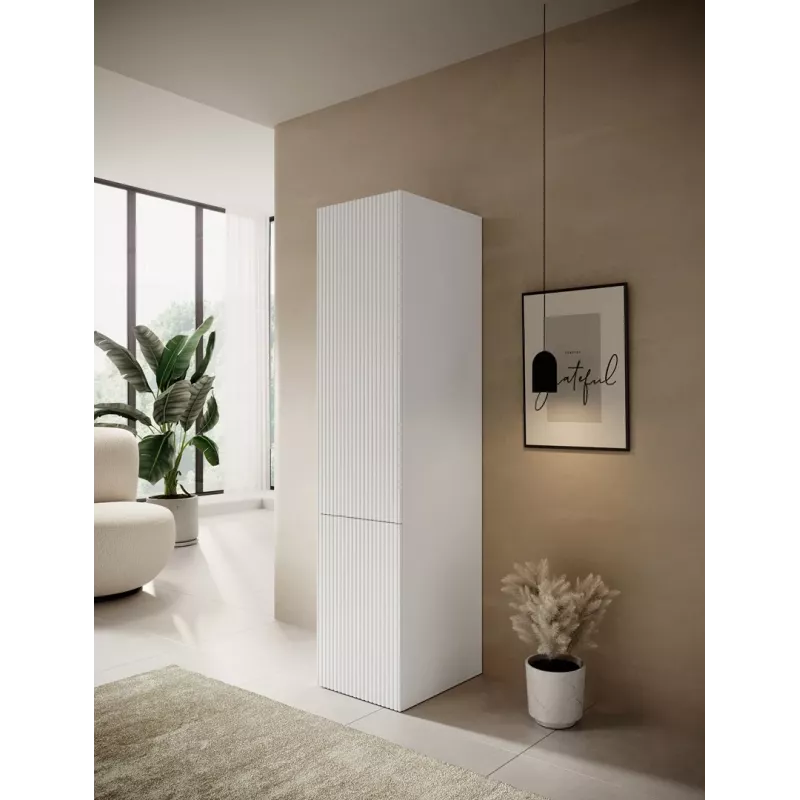 Armadio cama meble PAFOS 1D 45x55,5x198,5 cm bianco opaco, 4 ripiani
