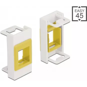 Supporto Keystone DeLOCK Easy 45 modulo 22,5 x 45 mm bianco giallo