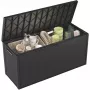 Box da esterno Keter 249722 270 L, resistente alle intemperie, grafite, rettangolare 1180×440×580 mm