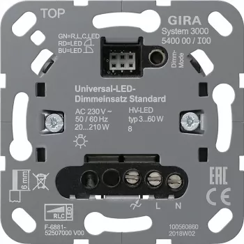 GIRA 540000 540000 S3000 Uni-LED inserto dimmer standard (540000)