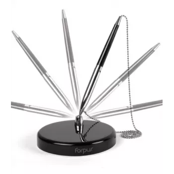 Penna da tavolo Forpus 0,7 mm, nero, con catenella 1207-009