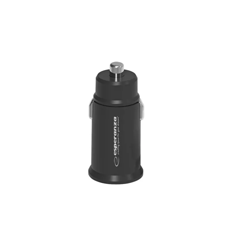 Caricabatterie USB da auto ESPERANZA EZC111K, 20W (USB-C PD 20W + USB-A QC3.0), ingresso 12–24V, nero