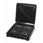 Piano cottura a gas Ravanson K-04TB — piano cottura a gas da incasso a 4 fuochi, nero, manopole, corpo in metallo
