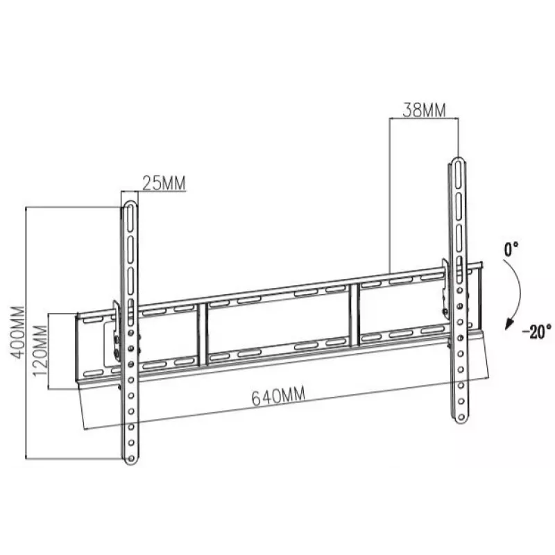 Supporto TV TB-751E per televisore fino a 80 pollici 35kg VESA max 600x400