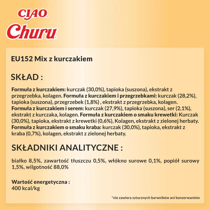 INABA Churu Varieties Chicken - snack per gatti - 50 x 14g