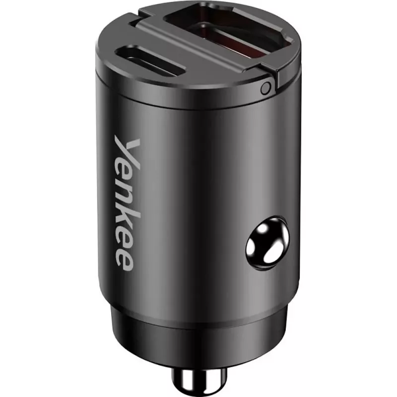 Caricabatterie da auto YENKEE CAR 02 Power Delivery 30W con porte USB-A e USB-C