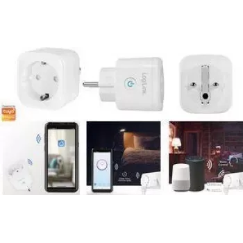 Presa smart Wi-Fi LOGILINK SH0101 bianca – accensione/spegnimento remoto, controllo tramite app, presa singola