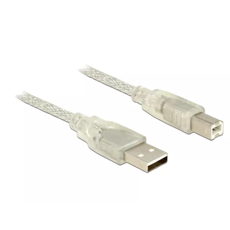Cavo USB DeLOCK 83895 USB 2.0 3 m USB A USB B trasparente