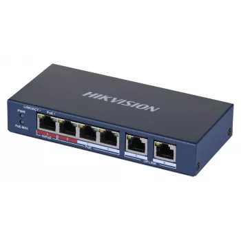 Hikvision DS-3E0106HP-E collegamenti di rete unmanaged Fast Ethernet (10/100) supporto PoE blu