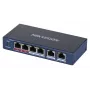Hikvision DS-3E0106HP-E collegamenti di rete unmanaged Fast Ethernet (10/100) supporto PoE blu