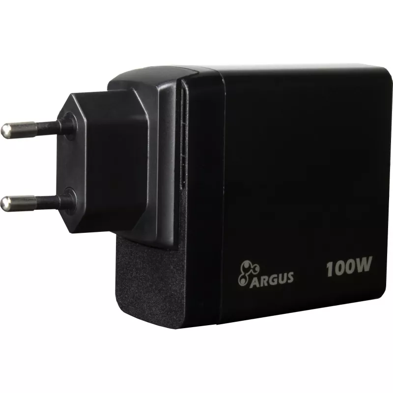Caricabatterie PD INTER-TECH PD-3100 100W USB-C nero alimentatore rapido