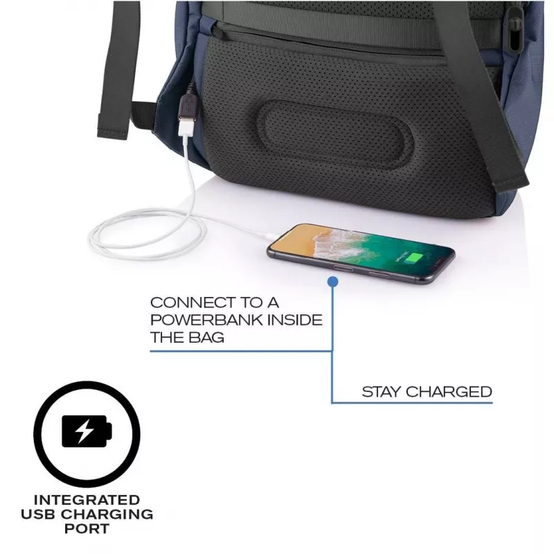Zaino per il tempo libero XDDESIGN Bobby Soft con scomparto laptop 15,6 inch, 16 l, blu navy, PET