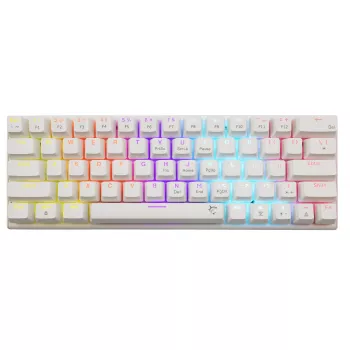 Tastiera meccanica da gaming White Shark Wakizashi WAKIZASHI-2-US-W-BLUE — layout US, switch blue