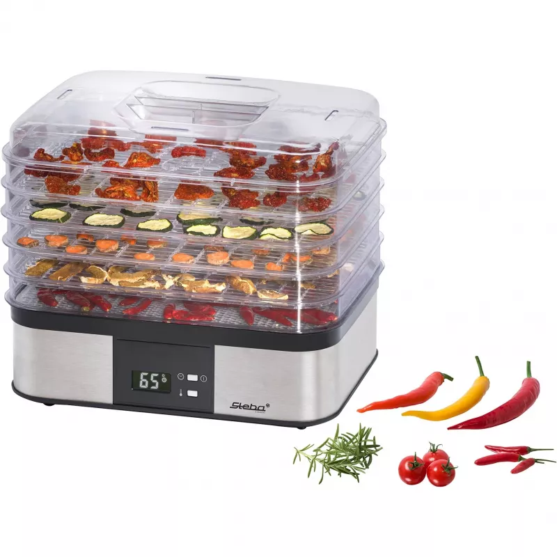 Steba ED 5 Essiccatore per alimenti, 350 W, Acciaio inox/Nero