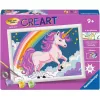 Set pittura con numeri Ravensburger CreArt Rosa Einhorn pittura