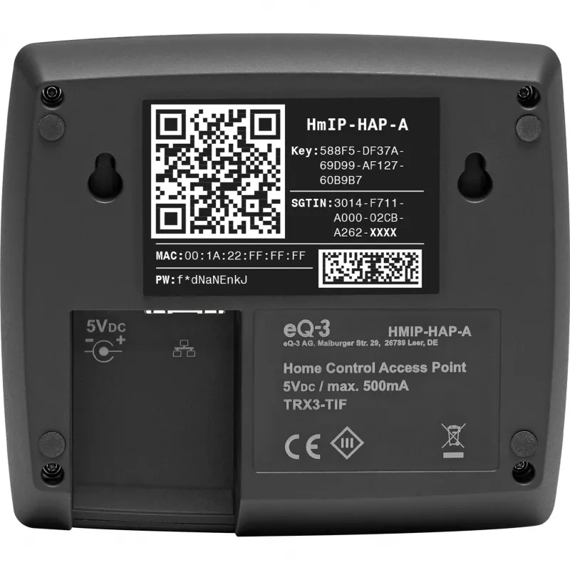 eQ-3 AG Homematic IP HmIP-HAP-A, 100 Mbit/s, 10,100 Mbit/s, 400 m, AES a 128 bit, 100 - 240 V, 0,2 A