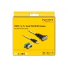 DeLOCK 63465 Adattatore da USB 2.0 Type-A a seriale RS-422/485, morsettiera a 6 pin, 1,8 m, nero/trasparente