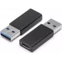 Adattatore USB-A a USB-C ShiverPeaks 14-05032, USB 3.0, nero