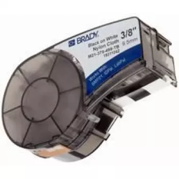 Brady B-499 nastro in tessuto di nylon, nero su bianco, 0,95 cm x 4,9 m (M21-375-499)