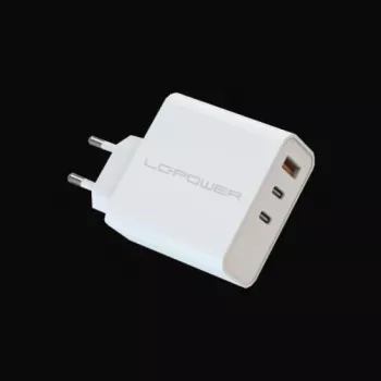 Caricabatterie da interno LC-Power LC-GAN-65 caricabatterie rapido universale AC bianco