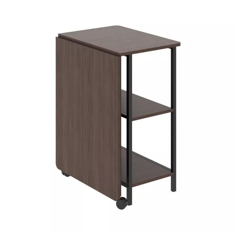 Tavolo pieghevole a soppalco Maclean, dimensioni: 107x45x75 cm, max. 150 kg, con piano, colore noce scuro, MC-411 B