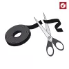 LABEL THE CABLE LTC PRO Roll Strap, rotolo di nastro a strappo double-face, 25 m nero