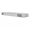 Switch di rete gestito L2 UBIQUITI USW-Aggregation — 8 slot SFP+, supporto 10G, senza ventola, rack 1U, argento