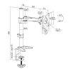 Supporto per monitor 13-27, alluminio