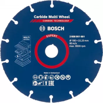 Disco da taglio Bosch EXPERT Carbide MultiWheel 180 mm Ø, foro 22,23 mm