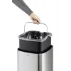 Cestino rettangolare Durable NO TOUCH 35L acciaio inox nero argento