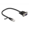 Delock cavo seriale RS-232, RJ45 maschio a D-Sub 9 maschio, 30 cm, nero
