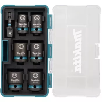Makita E-16592 chiave a bussola per avvitatore a impulsi set di chiavi a bussola nero, turchese