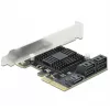 Scheda SATA PCI Express x4 DeLOCK 5 porte fattore di forma low profile