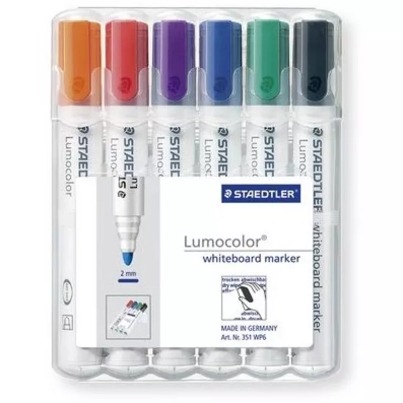 Pennarello Staedtler Lumocolor Whiteboard 351 6 pz. punta tonda