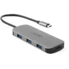 Dongle USB-C 7-in-1 Acer — USB 3.2 Gen 1 Type-C, 3x USB-A, HDMI, SD/MicroSD, 100W PD, argento