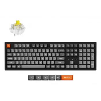 Tastiera meccanica full-size Keychron K10 Max QMK — USB, RF Wireless, Bluetooth, 108 tasti, RGB, nero