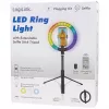 LogiLink Ring light per smartphone con treppiede selfie stick, DM 20cm (AA0156)