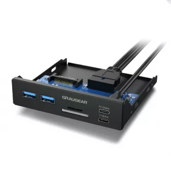 Graugear hub USB + lettore di schede multi pannello frontale, Type-C USB retail (G-MP01CR)