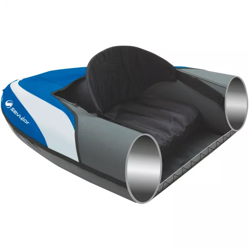 Hudson kayak, imbarcazione gonfiabile nero/blu, 374 x 89 cm