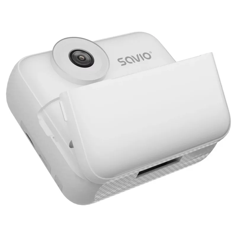 Fotocamera istantanea SAVIO AN-01 per bambini, bianca, LCD 6,1 cm (2,4″), MicroSDHC fino a 32 GB, USB-C, batteria 1200 mAh, senza flash integrato