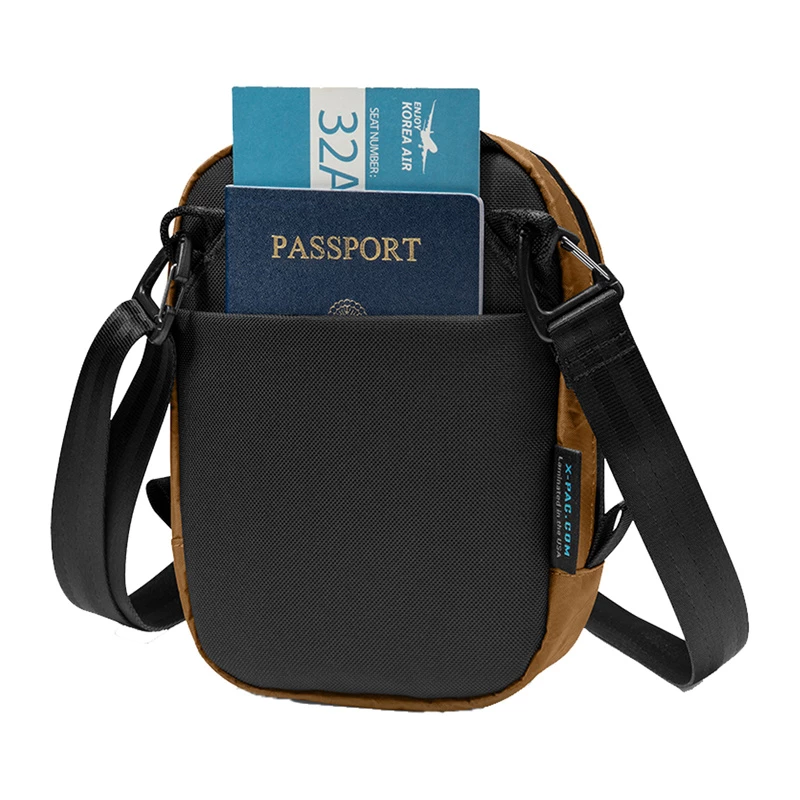 Borsa da viaggio Tomtoc Aviator-T37 con tracolla, tessuto X-Pac, marrone