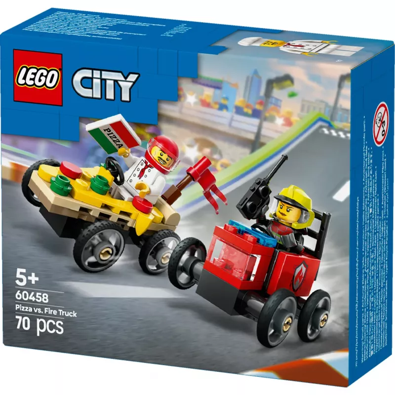 LEGO CITY 60458 Pizza contro camion dei pompieri