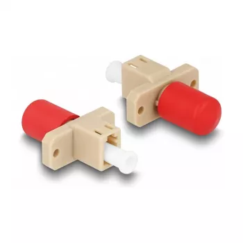 DeLOCK accoppiatore ibrido in fibra ottica LC simplex femmina su ST simplex femmina beige